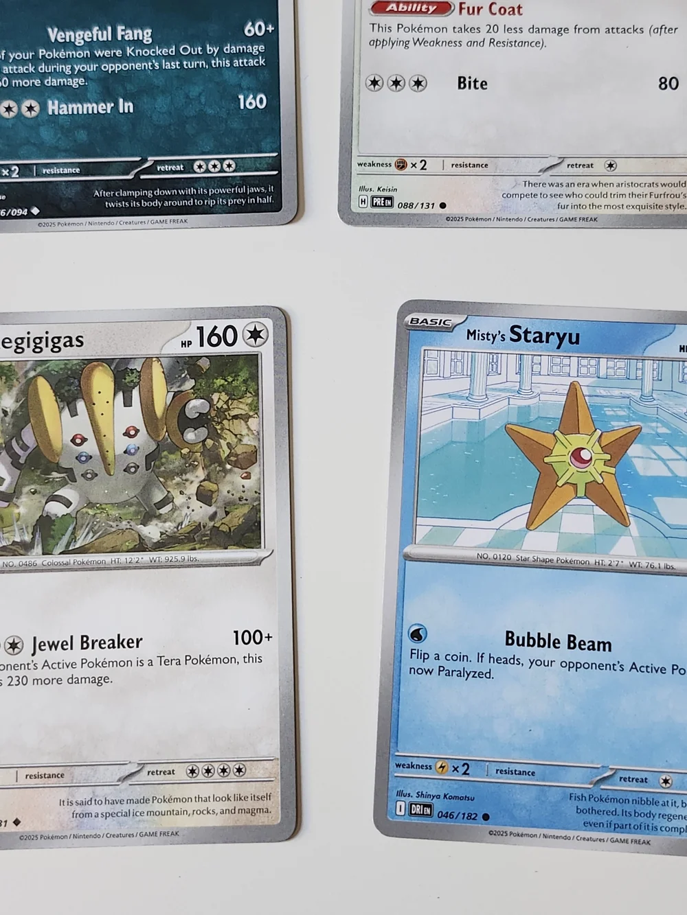 Pokemon Card Lot of 12 - Reshiram Holo, Vintage Misty's Staryu, Krookodile & Mor